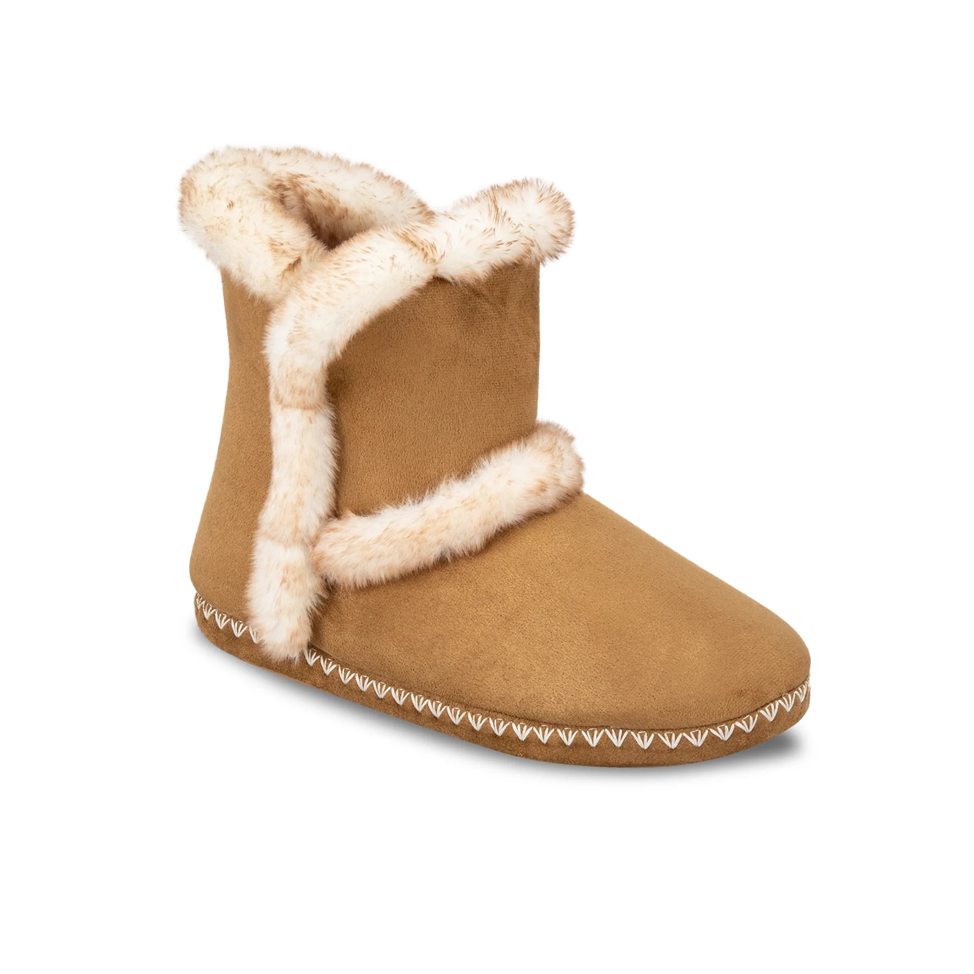 Jessica Simpson Women's Microsuede Whipstitch Slipper Bootie | Walmart (US)