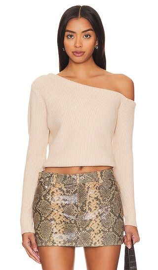 Ravie One Shoulder Sweater in Nude | Revolve Clothing (Global)