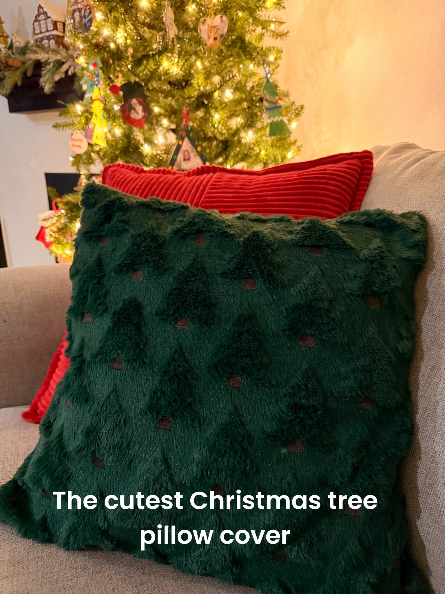 The cutest and coziest Christmas tree pillow cover for your couch! 

#LTKHoliday #LTKHome #LTKSeasonal