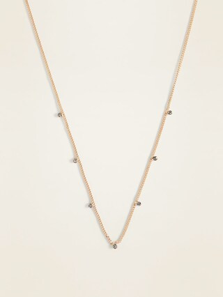 Gold-Toned Pendant Station Necklace For Women | Old Navy (US)