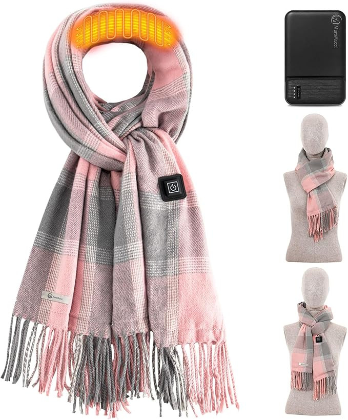Heated Scarf for Women Rechargeable Neck Warmer, Scarves for Men Winter Warm Intelligent Electric... | Amazon (US)