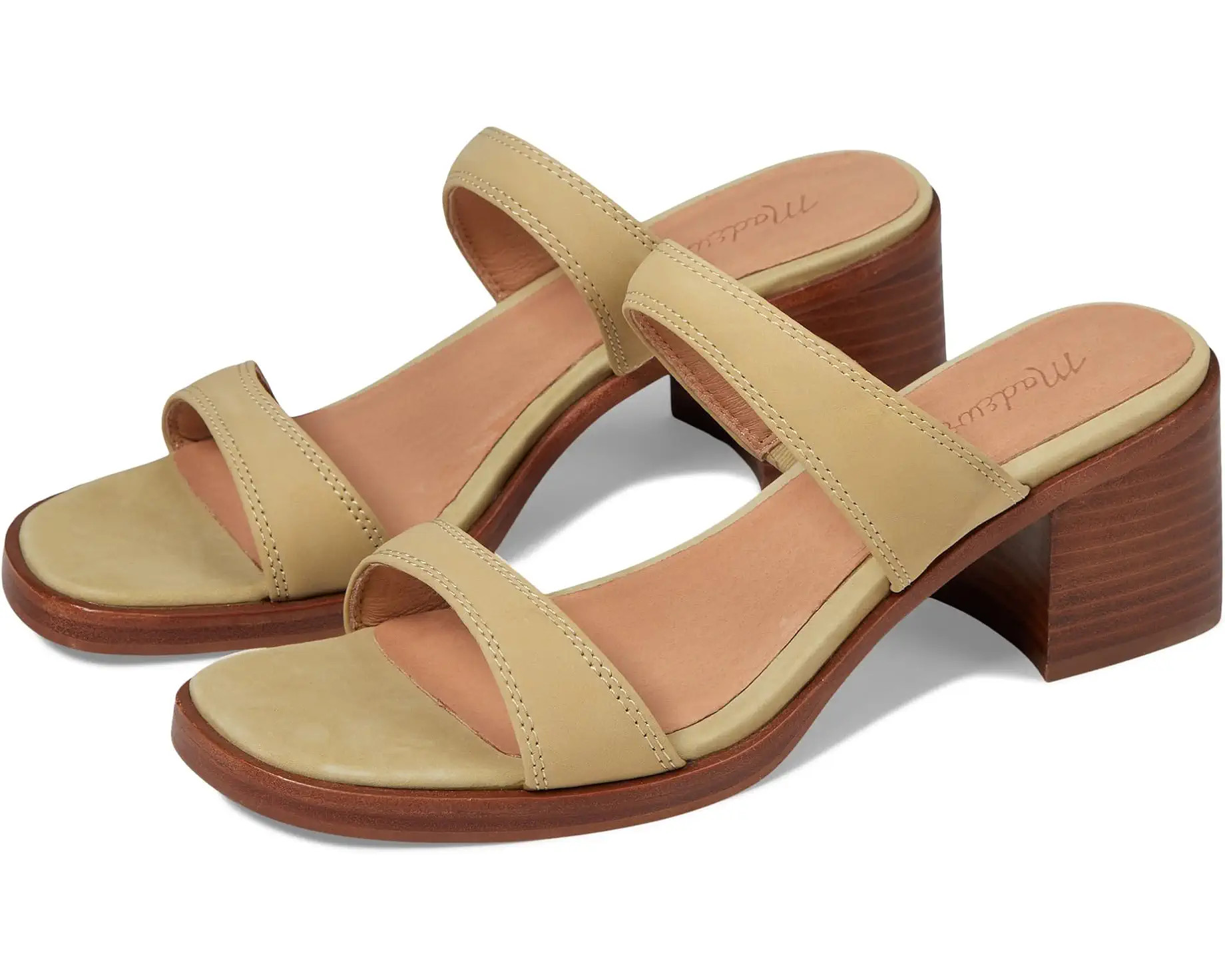 Madewell Ora Double Strap Sandal Strap Nubuck | Zappos