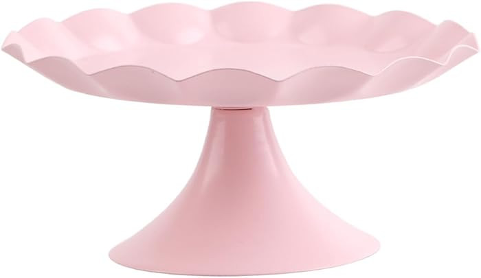 Cake Stand, Ruffled Metal Dessert Table Stand Set Minimalist Stable Decorative Multi Functional C... | Amazon (US)