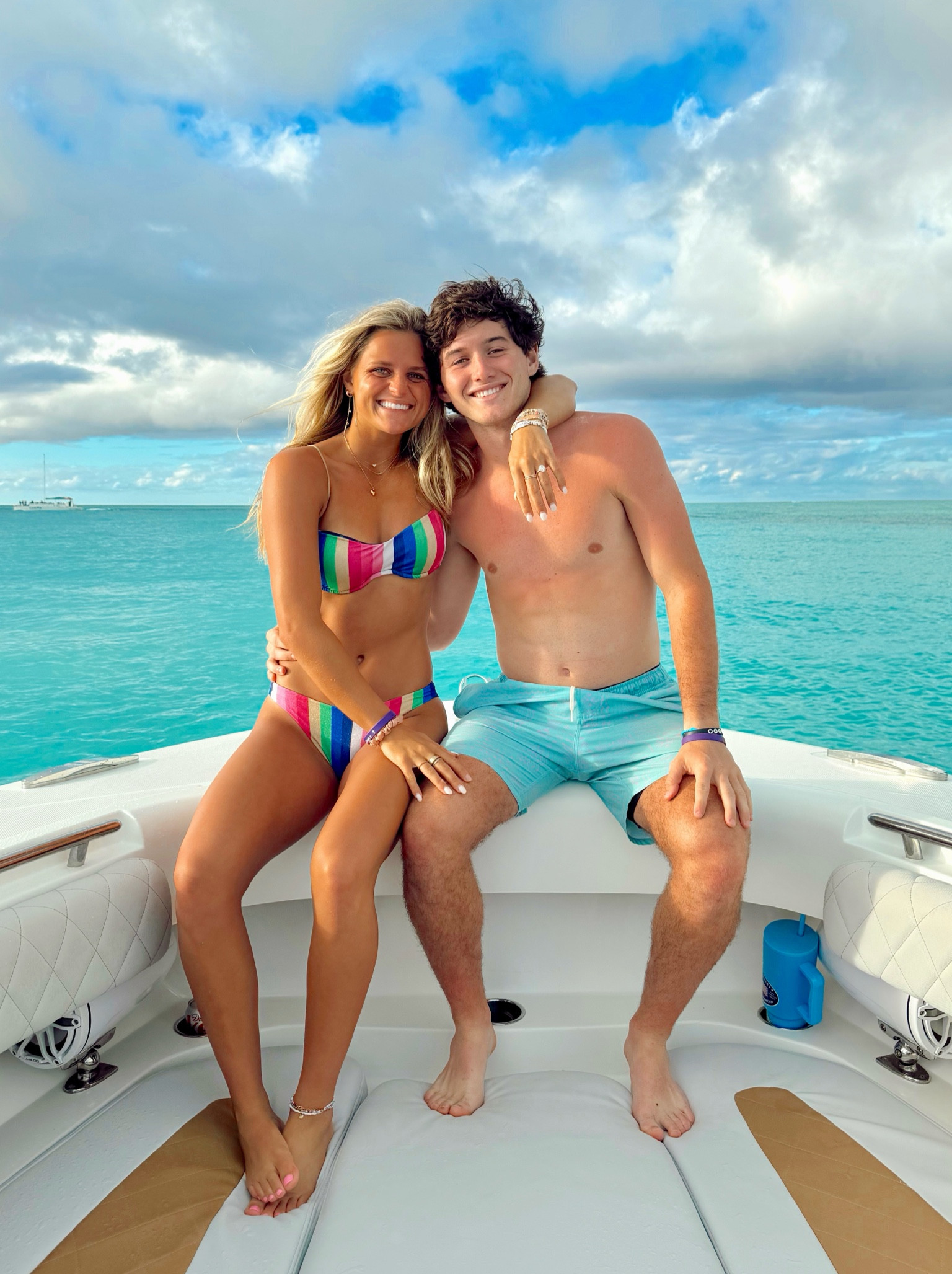 BOAT DAY🩷💙💚💛 

#LTKSeasonal #LTKSwim #LTKTravel