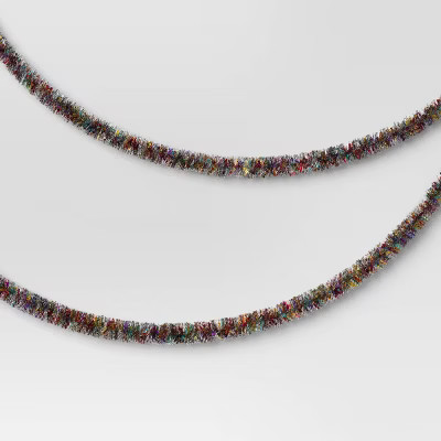 Christmas Tinsel Garland Wide Cut Narrow Cut Mutlicolor - Wondershop™ | Target