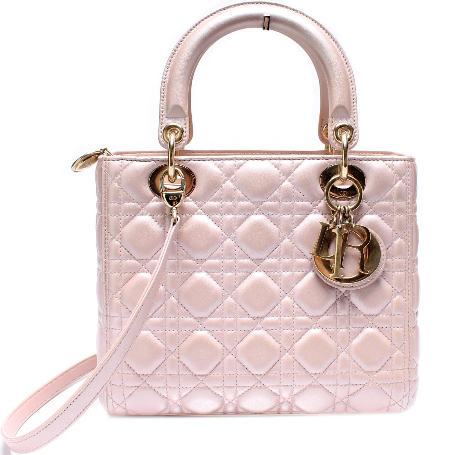 Lady Dior Medium Lambskin Cannage | Keeks Designer Handbags