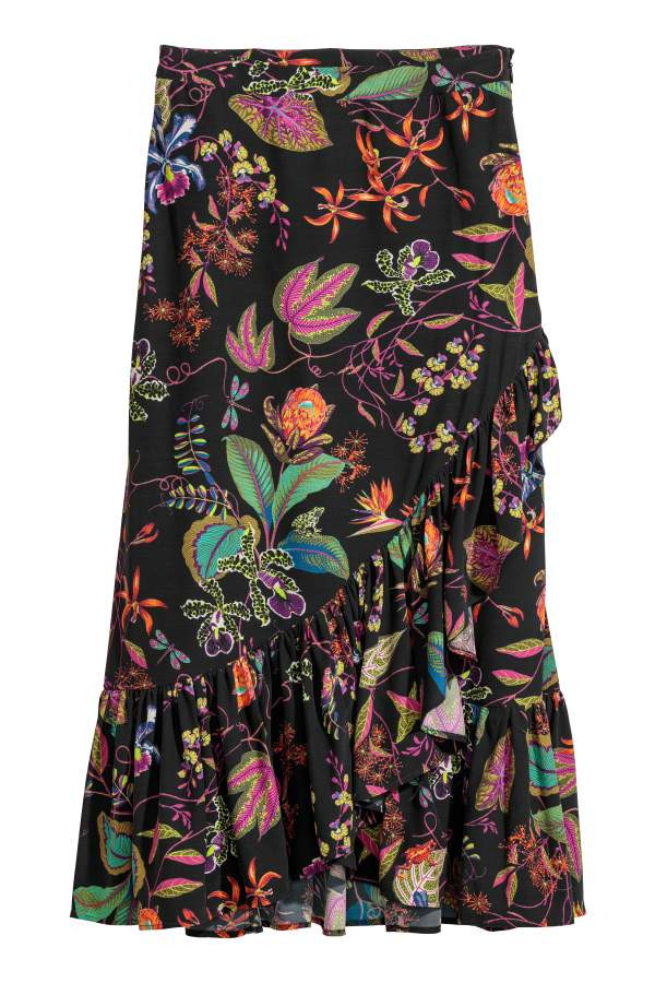 Calf-length Flounced Skirt | H&M (US)