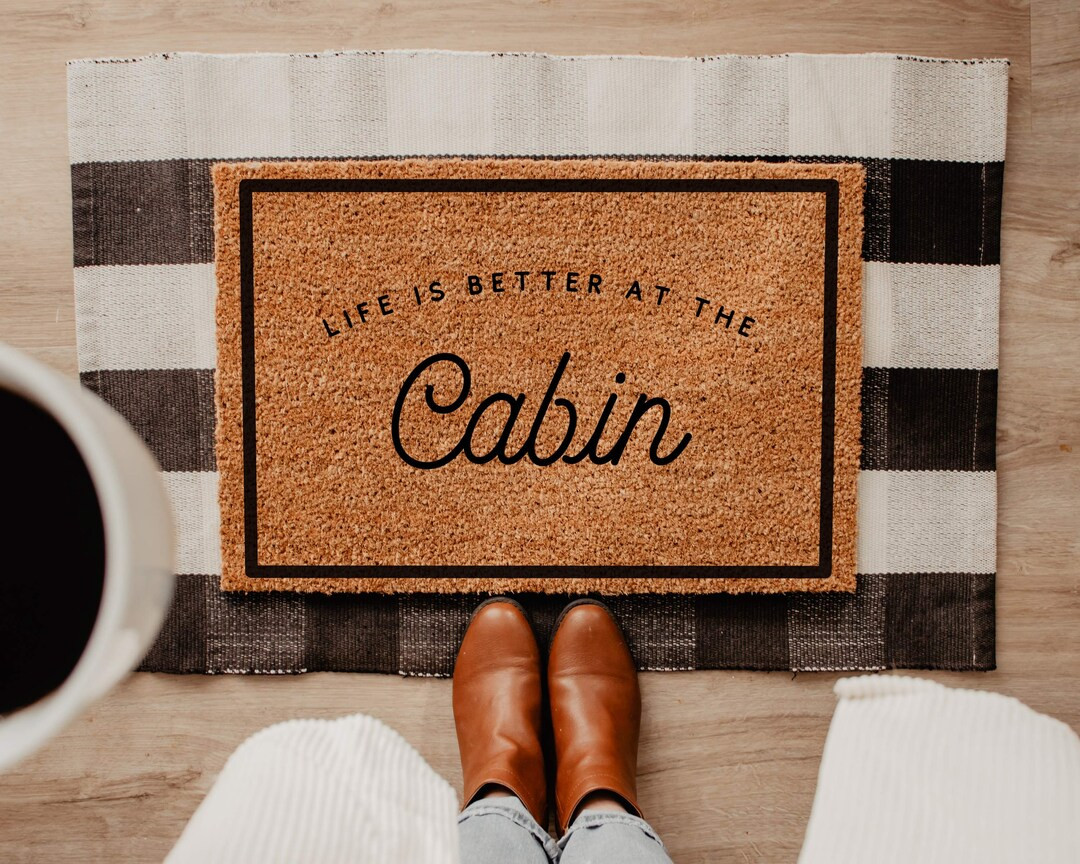 Cabin Welcome Mat Front Door Mat for Cabin Life Gift for - Etsy | Etsy (US)
