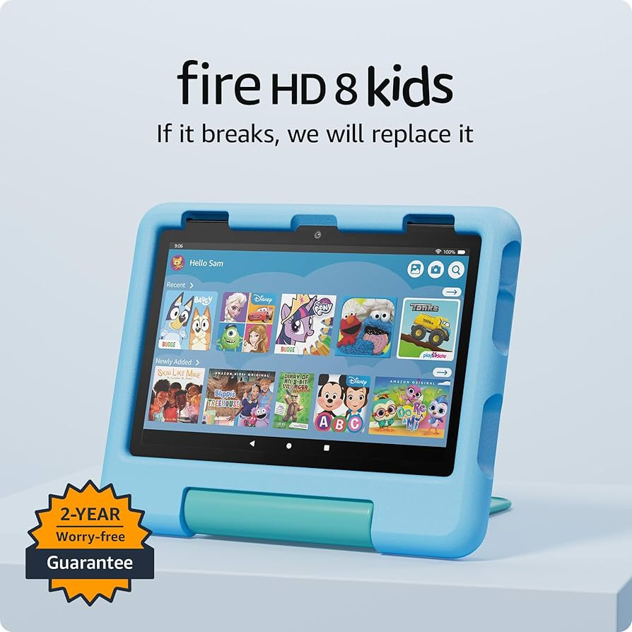 New Amazon Fire HD 8 Kids tablet, ages 3-7. With bright 8" HD screen. Includes ad-free and exclus... | Amazon (US)