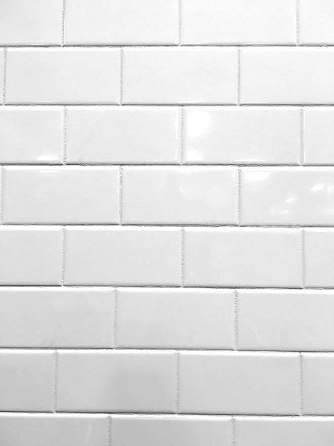3x6 White Glossy Ceramic Subway Tile Wall Backsplash Made in USA (Full Box 100) | Amazon (US)