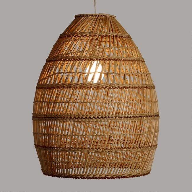 Basket Weave Bamboo Pendant Lamp | World Market