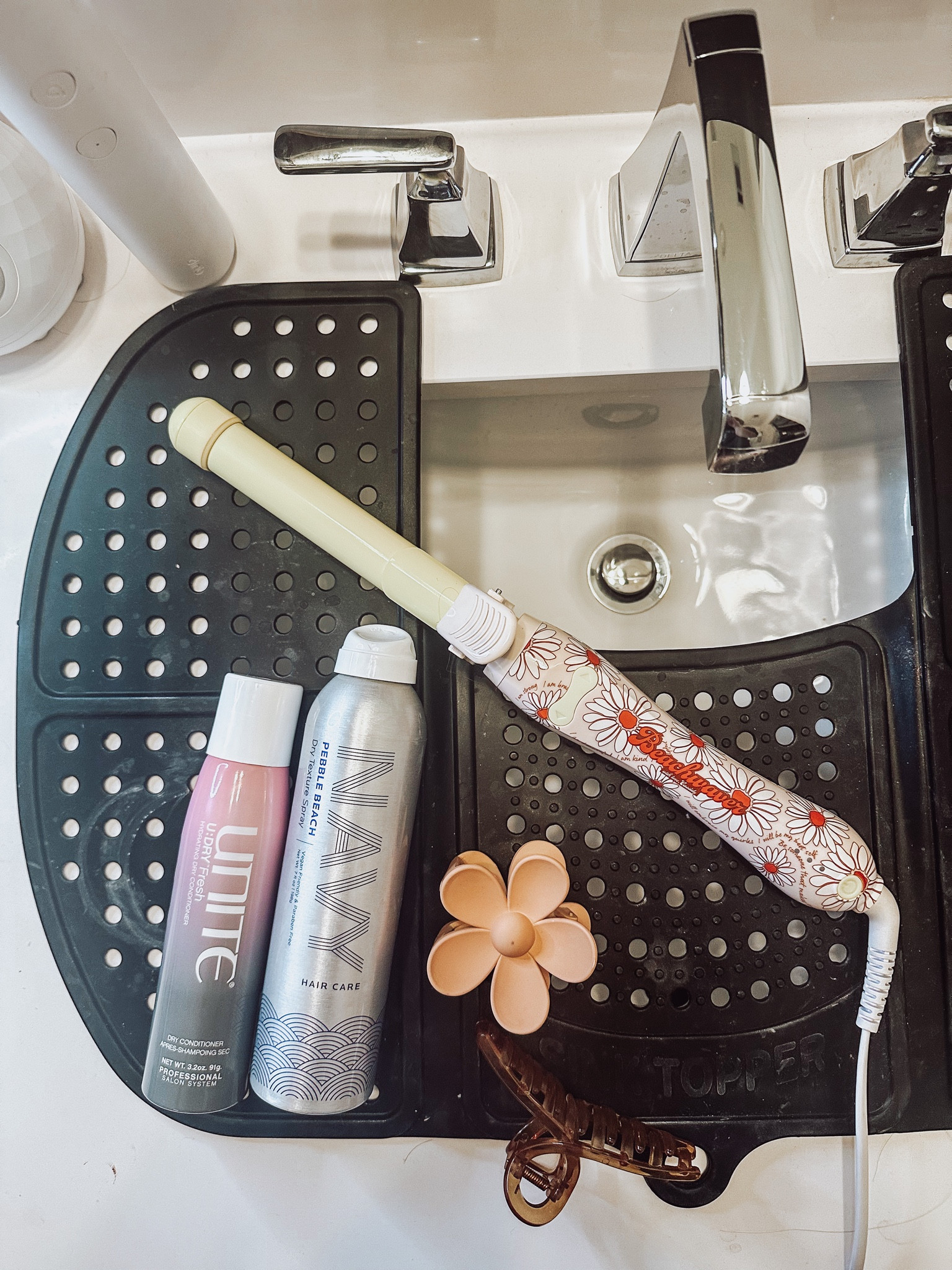 beachwaver for my curls, dry conditioner for my ends, and pebble beach for body and a lift at my roots!! code: MASSEYA is good for 30% off Navy Hair 

#LTKfamily #LTKbeauty