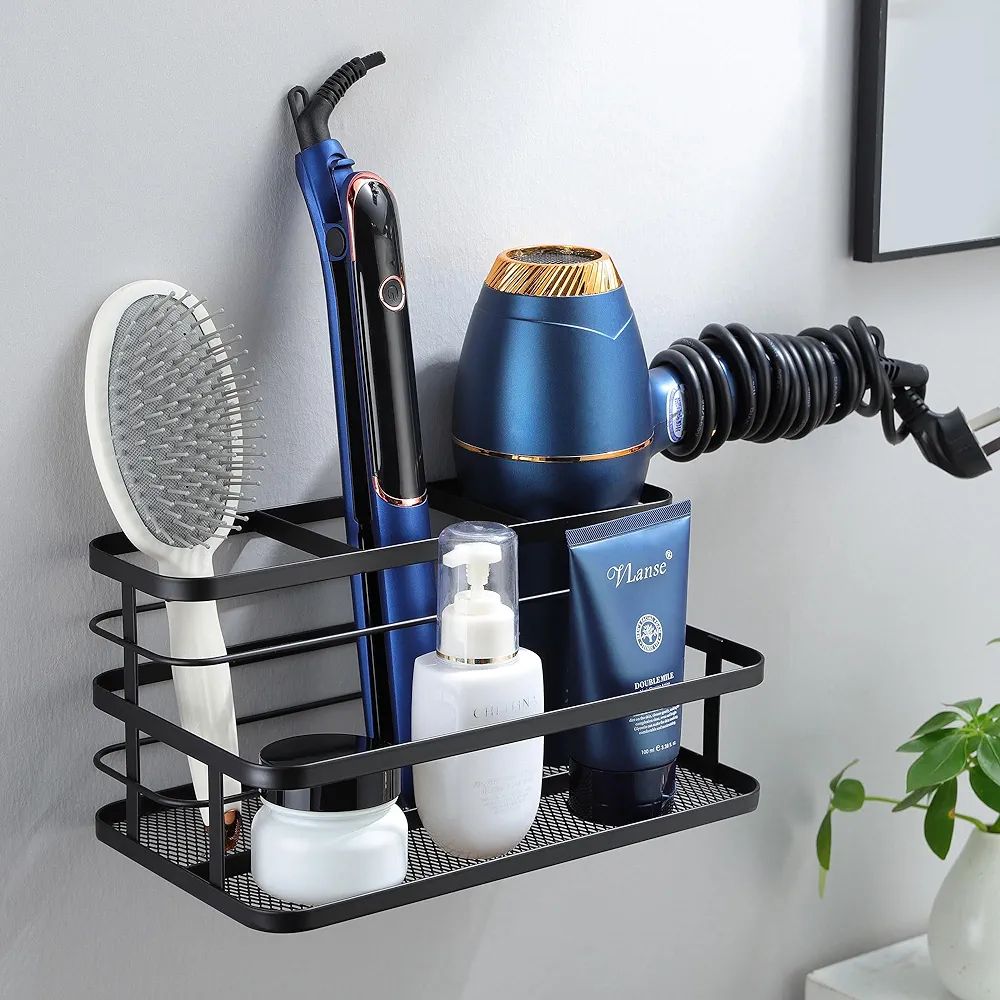 YIGII Hair Tool Organizer - Hair Dryer Holder/Bathroom Countertop Blow Dryer Holder, Vanity Caddy... | Amazon (US)