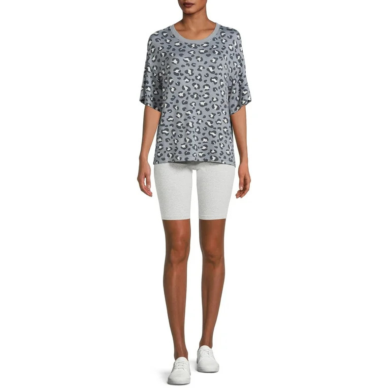 Secret Treasures Relaxed Fit Short Sleeve T-Shirt Short Set (Women's Plus), 2 Piece Set | Walmart (US)