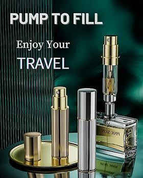 Travel Perfume Atomizer Refillable,Empty Portable Cologne Dispenser,Mini Aftershave Sprayer for M... | Amazon (US)