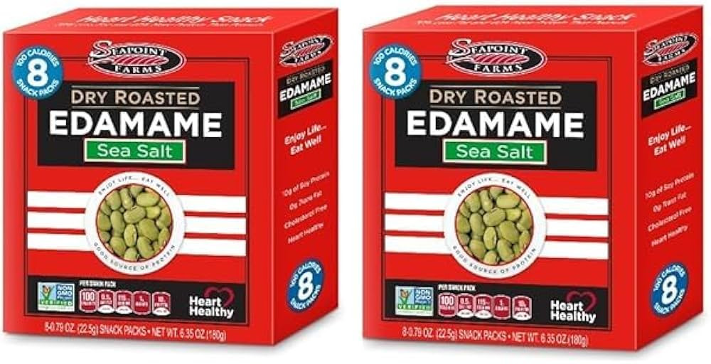 Seapoint Farms Edamame Dry Roasted Lightly Salted, 8 - 0.79 oz Snack Packs (6.35 oz Net Wt.) - Pa... | Amazon (US)