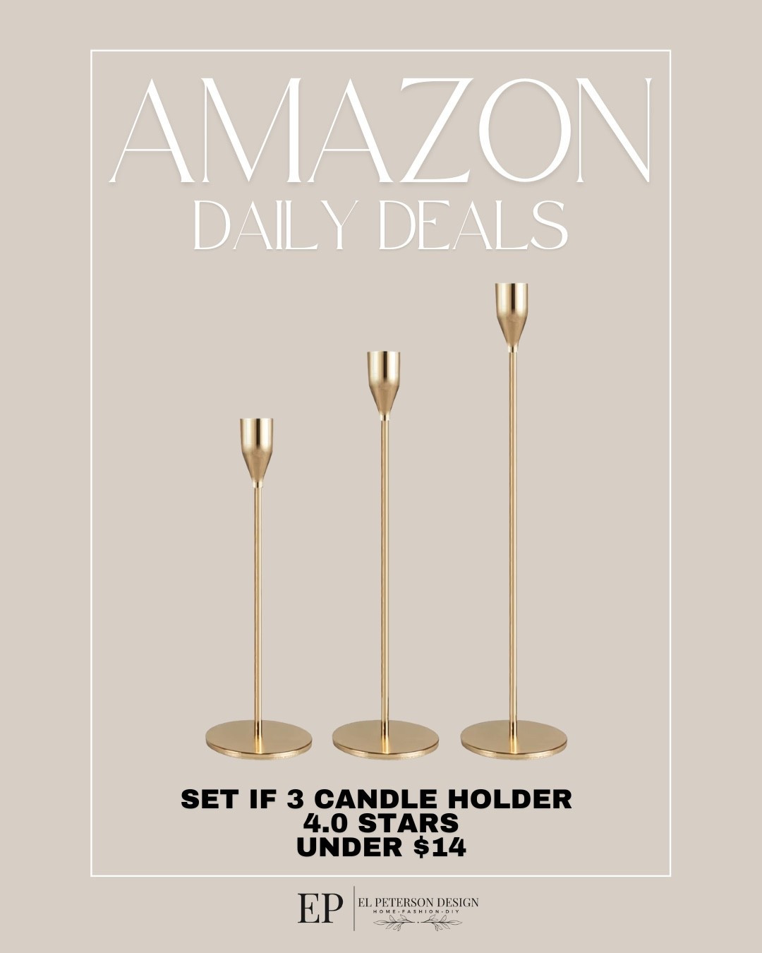 Amazon Daily Deal
Candle holder 

#LTKHome #LTKSaleAlert