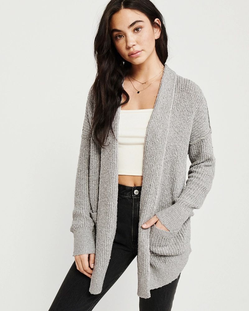 Easy Open-Front Cardigan | Abercrombie & Fitch US & UK