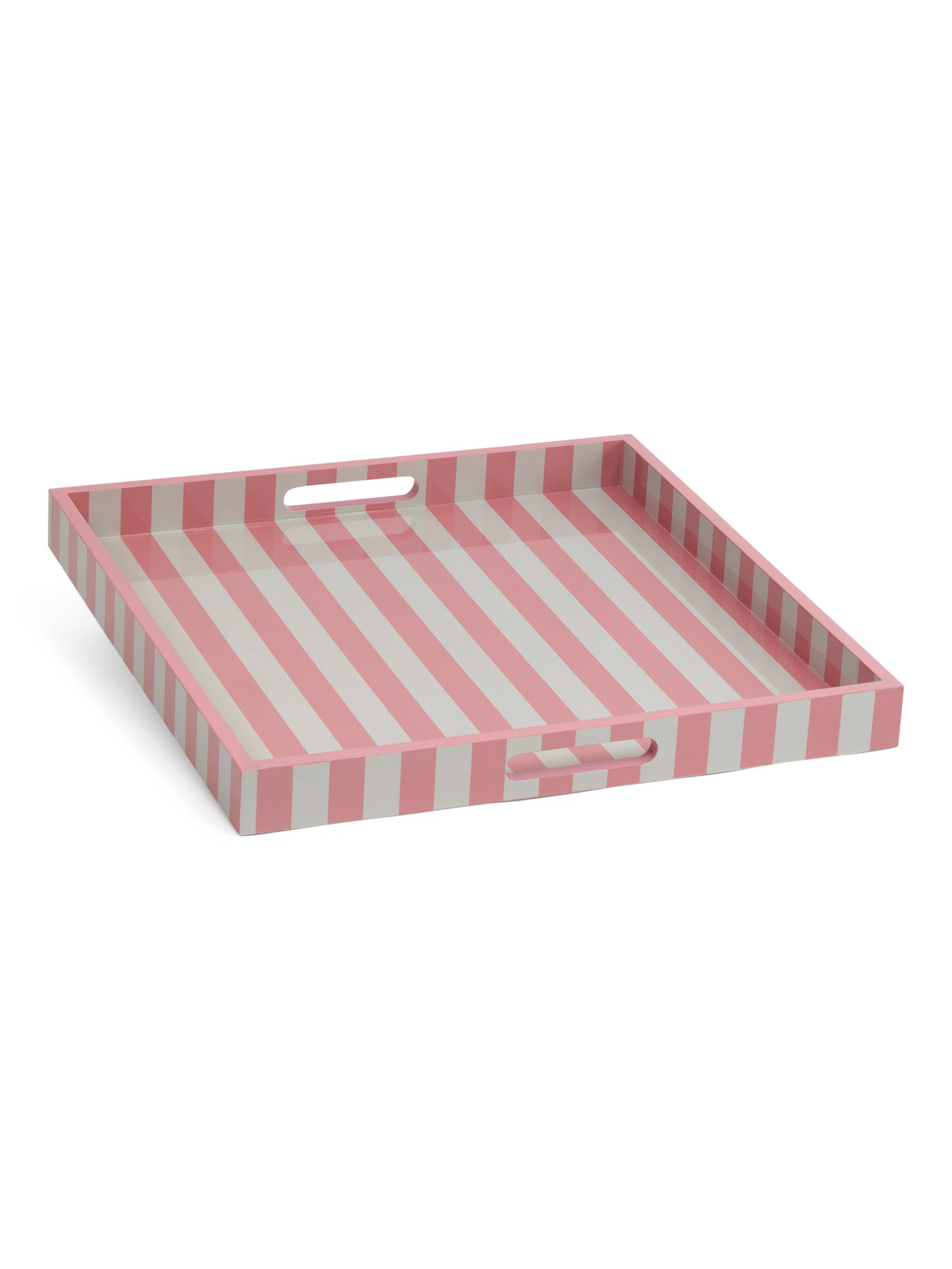 19.5x19.5x2 Soho Stripe Tray | TJ Maxx
