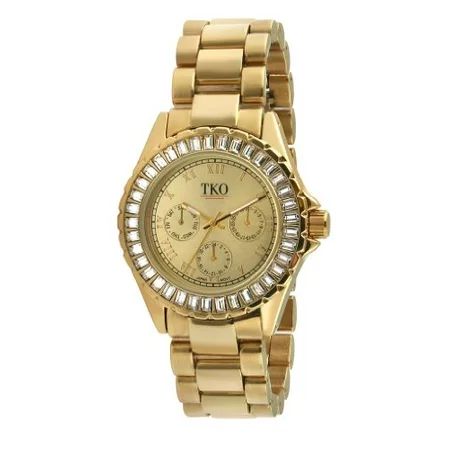 TKO ORLOGI Women's TK520-GD Capri Metal Gold Swarovski Crystal Watch | Walmart (US)