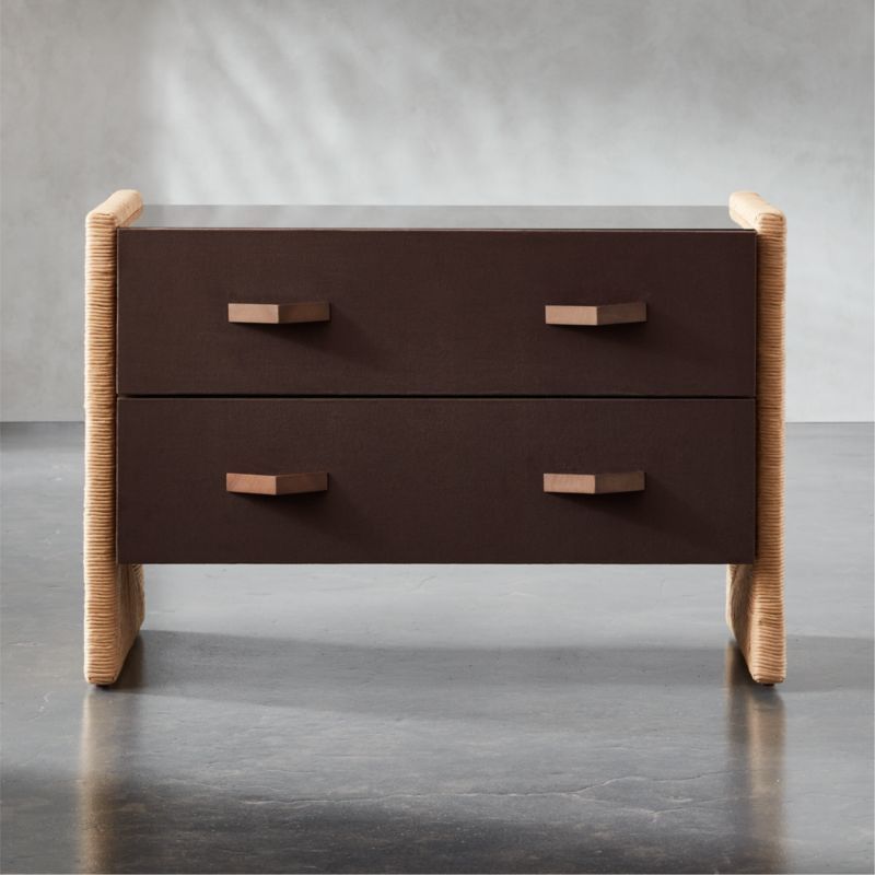 Crillo 2-Drawer Nightstand with Mirror Top + Reviews | CB2 | CB2