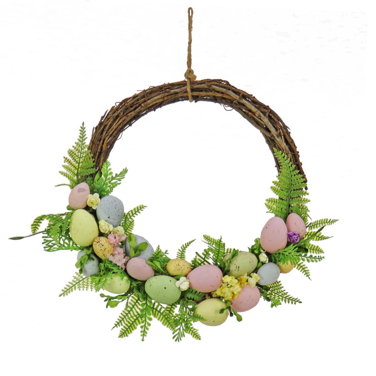 National Tree Company 16" Eggs and Ferns Artificial Hanging Wreath, Easter Collection | Target