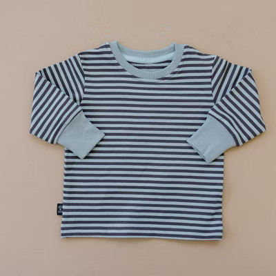 Kids Banks Striped Long Sleeve Tee Shirt Blue 4T - Olive + Scout | Target