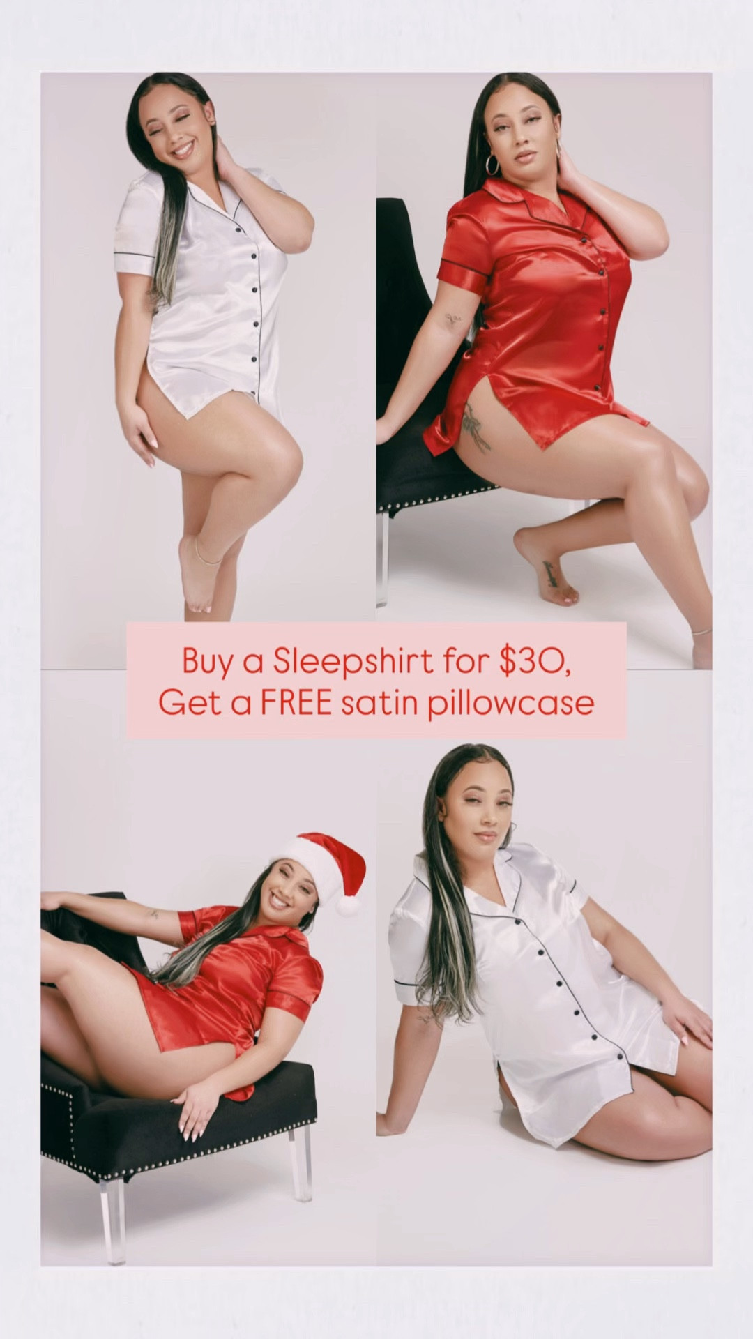 ✨ Sip & Shop Alert! 🎉 Grab your favorite sleepshirts for just $30 and score a FREE satin pillowcase with your purchase! 🛍️💤

This fabulous deal is extended until the end of the month, and all offers will be automatically applied at checkout. Don’t miss out on this dreamy combo! 🥂💖

#LTKGiftGuide #LTKSaleAlert #LTKHoliday