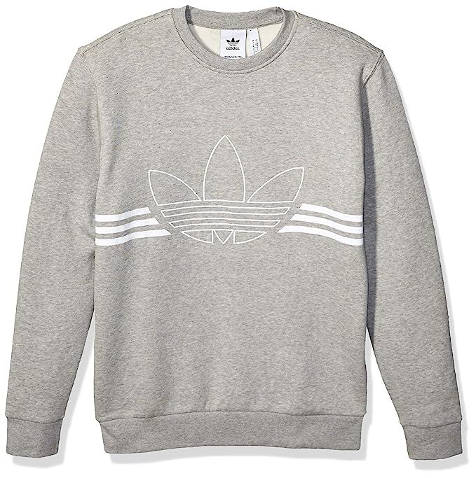 adidas Originals Men's Outline Fleece Crewneck Sweatshirt | Amazon (US)