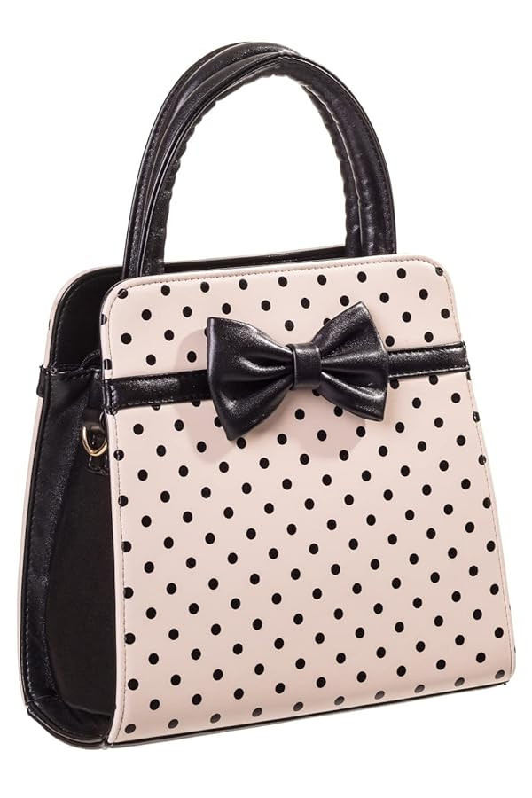 Banned Carla Retro Bag 50s Rockabilly Polka Faux Leather Top Handle Handbag | Amazon (UK)