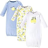 Hudson Baby Unisex Cotton Gowns, Lemon, 0-6 Months | Amazon (US)