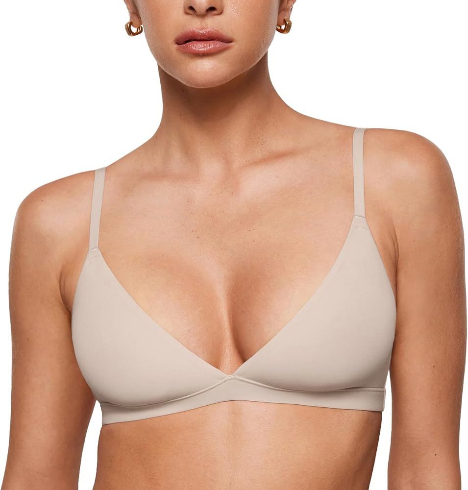 INLYRIC Women's Unlined Triangle Bralette | Amazon (US)