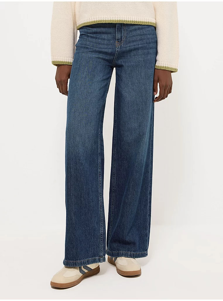 Indigo Wide Leg Jeans | George