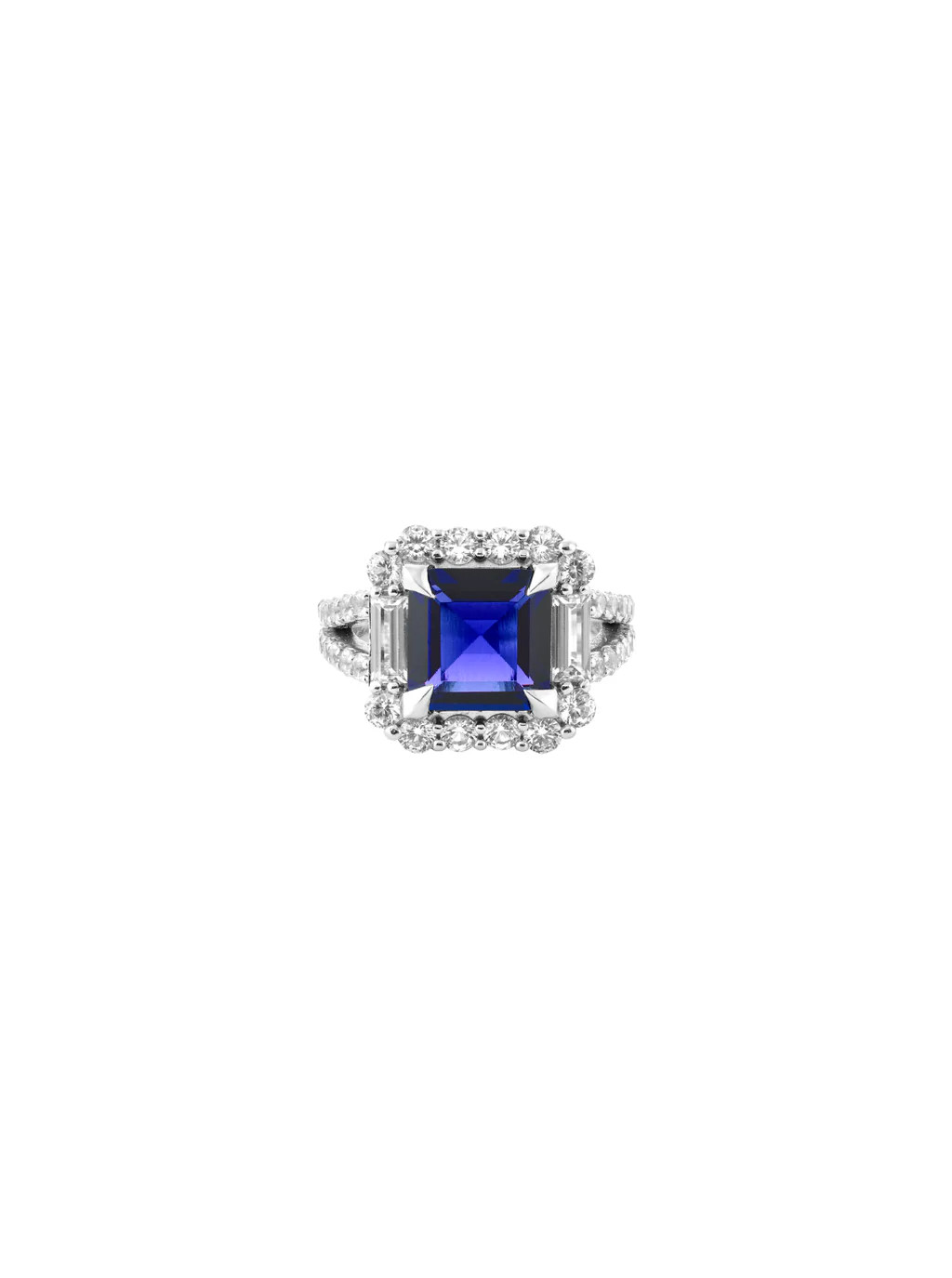 MERCER, LAB BLUE SAPPHIRE RING, SILVER | Dorsey