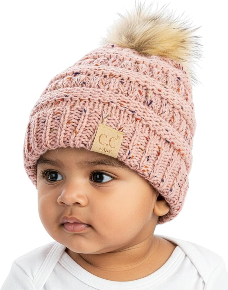 Funky Junque Baby Pom Pom Beanie – Soft Knit Infant Winter Hat for Baby Girls & Boys, Cozy Warm... | Amazon (US)