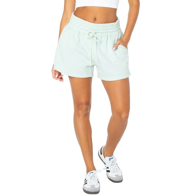 Celebrity Pink Womens 3.5 inch Oversized Boyfriend Fleece Shorts - Walmart.com | Walmart (US)
