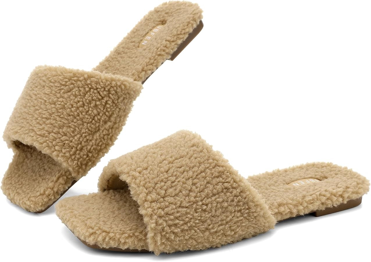 UBFEN Womens Slippers Comfortable Indoor and Outdoor Open Toe House Slipper | Amazon (US)