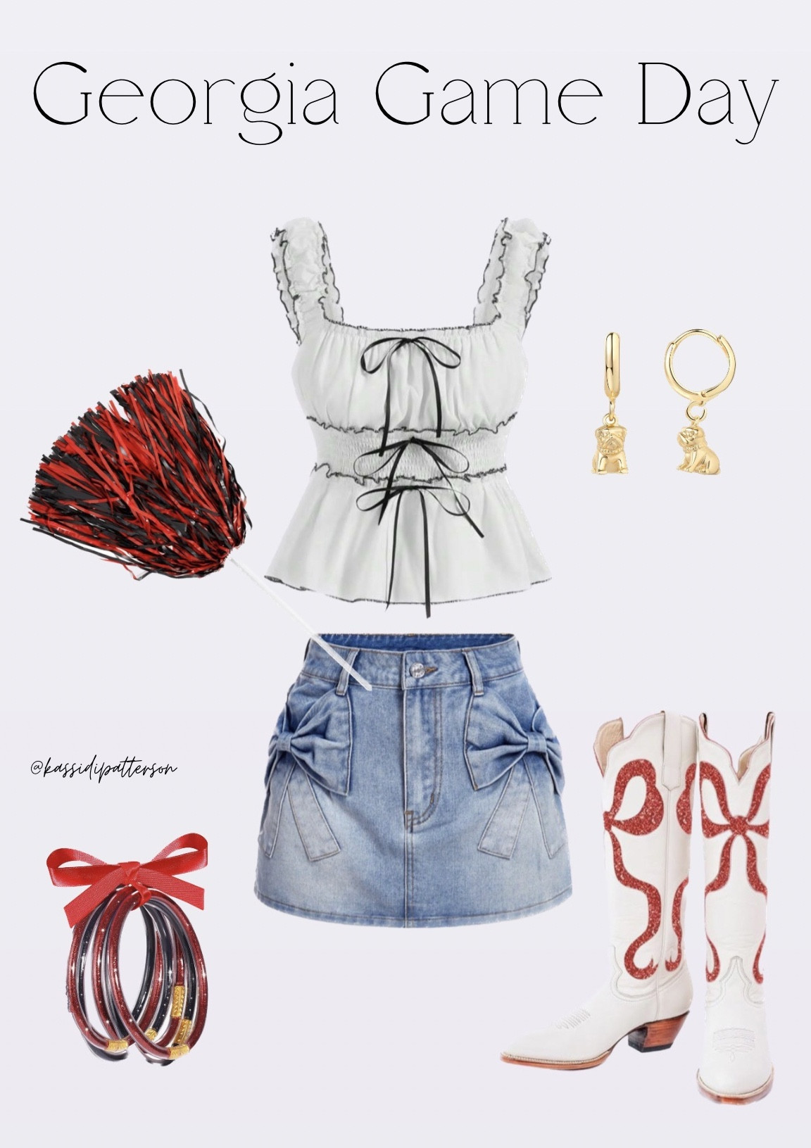 Georgia game day outfit, college gameday outfit, bow boots, cowgirl boots

#LTKstyletip #LTKU
