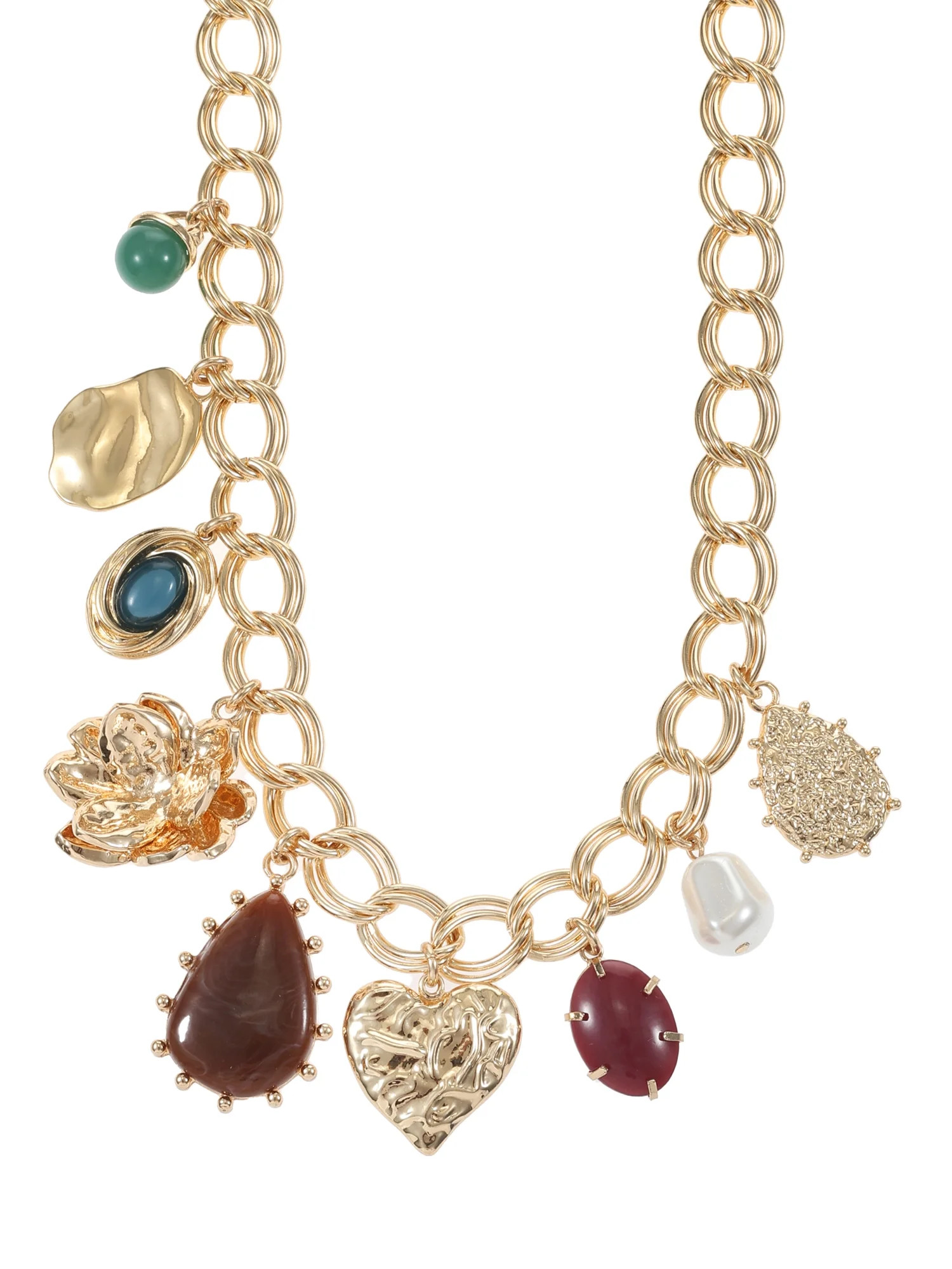Time and Tru Multicolored Charm Necklace, 1 Piece | Walmart (US)