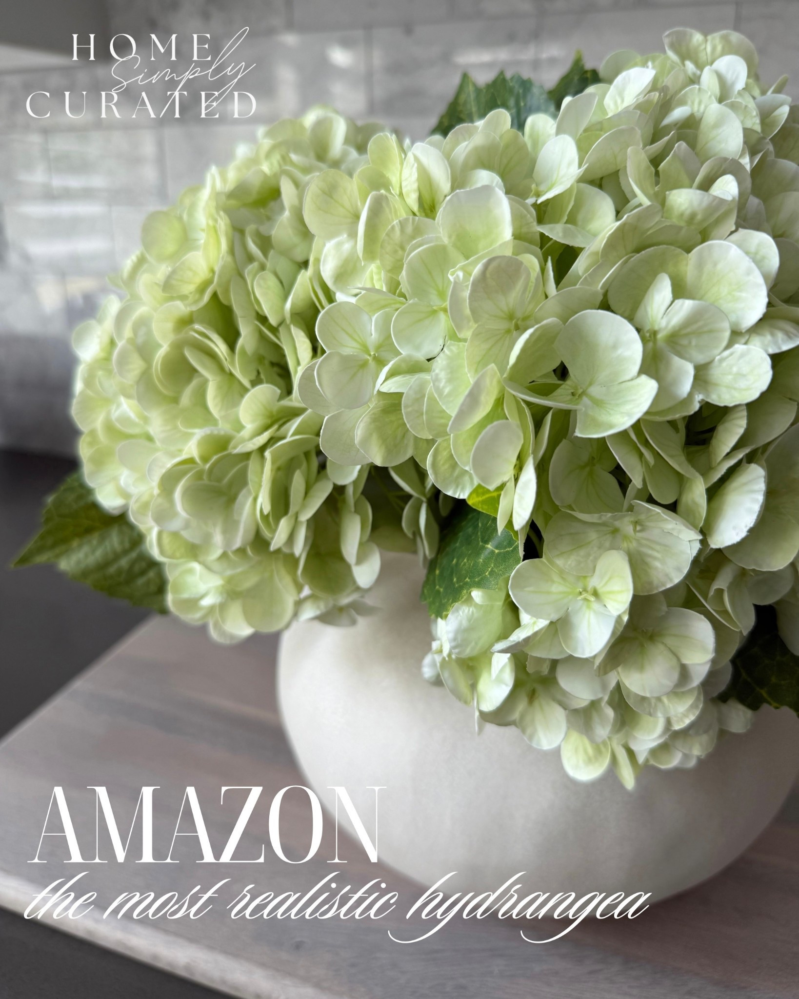 These stunning hydrangea are from Amazon! They look incredibly realistic! I’ve purchased several Amazon brands trying to match a designer version and was so excited to find these!  

Faux hydrangea, artificial hydrangea, fake flowers, spring flowers 

#LTKHome #LTKFindsUnder50 #LTKSeasonal