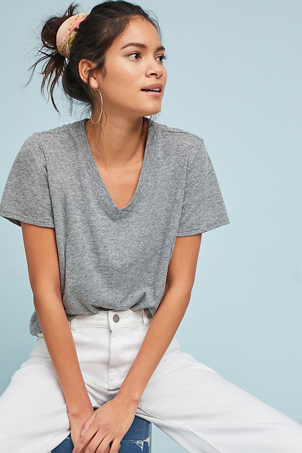 Cloth & Stone V-Neck Layering Tee | Anthropologie (US)