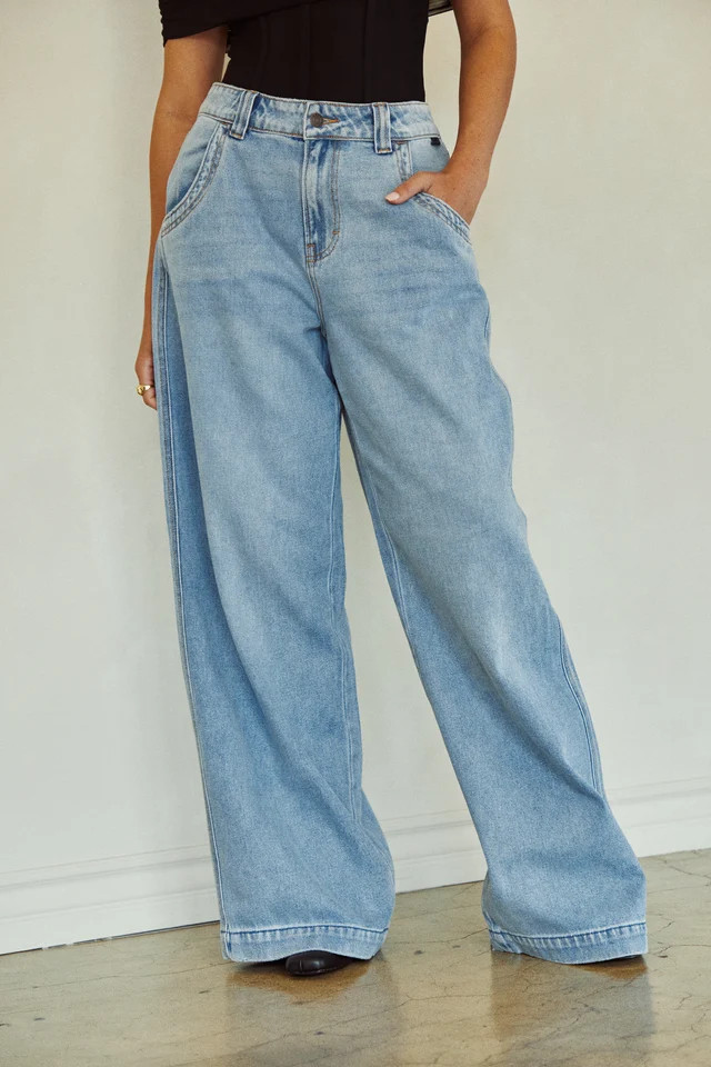 Miss Lola | Lucca Denim Wide Leg Jean | MISS LOLA