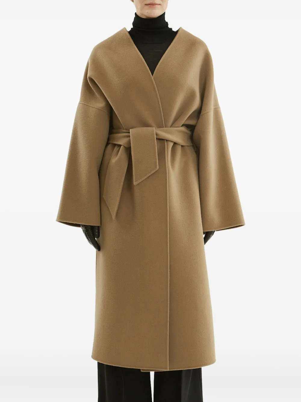La Collection Belted Wrap Coat | Brown | FARFETCH | Farfetch Global