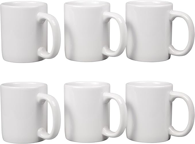 Creative Home - 85355 Creative Home Set of 6 Piece, 12 oz Ceramic Coffee Mug Tea Cup, 3-1/4" D X ... | Amazon (US)