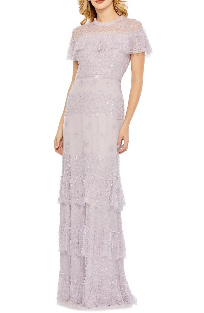 Mac Duggal Embellished Ruffle Gown | Nordstrom | Nordstrom