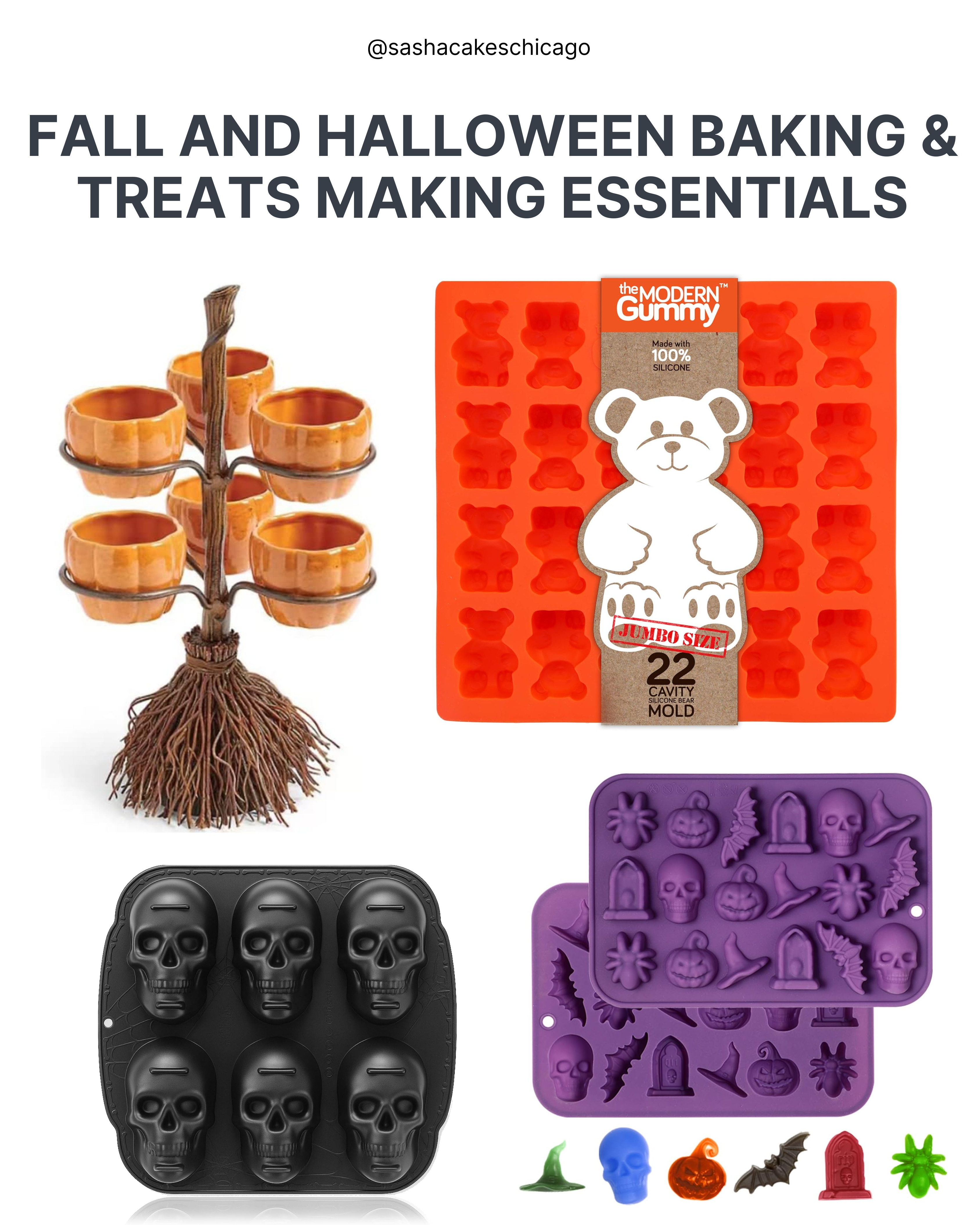 Whip up spooky sweets and autumn treats all season long: Fall and Halloween Baking & Treat Making Essentials! 🧁🎃💀

Baking season is officially here! Whether you're making homemade chocolates, festive gummy bears, spooky mini cakes, or serving dips and toppings at your Halloween party, these fun baking tools and molds make treat-making so easy and spooktacular.

Here are a few featured examples from the full collection:

🧹 Pumpkin Bowl Broomstick Tiered Server: A witchy centerpiece featuring pumpkin bowls mounted on a broomstick stand—ideal for holding toppings, dips, or candies!

🧸 The Modern Gummy Silicone Bear Mold: Perfect for making giant homemade gummy bears, chocolates, or festive gelatins.

💀 3D Skull Cakelette Pan: Bake scary-good 3D skull mini cakes, corn bread, or brownies that are guaranteed to stun your guests.

🦇 Spooky Shapes Silicone Mold Set: Create mini skulls, bats, witch hats, jack-o'-lanterns, and tombstones for cake decorating or chocolate treats.

✨ + Plus treat packaging, cookie cutters, festive sprinkles, and baking supplies waiting in the full list!

Tap the link to shop these top picks and explore the entire baking and treat-making collection directly on my LTK! 🎃🧁

Disclaimer: This post contains affiliate links. If you make a purchase through these links, I may earn a small commission at no extra cost to you. Thank you for supporting my page! 

 #LTKHome