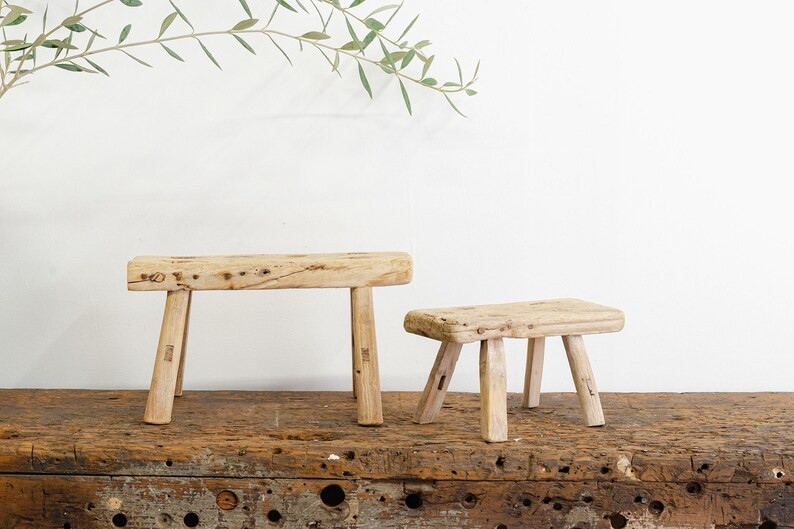 Vintage Tiny Elm Farmers Stool free Shipping | Etsy | Etsy (US)