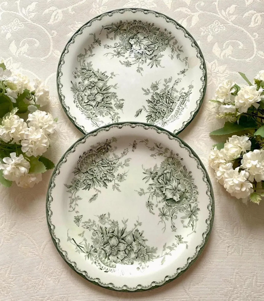 Price is for 1 Plate. Grön Anna "green Anna" Rörstrand Sweden. 24 Cm Diameter Dinner Plate With... | Etsy (US)