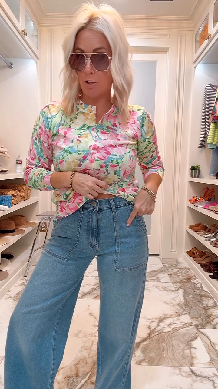 The cutest lily pulitzer look alike cardigan for summer - size small low stock! 
Jeans size 6

#LTKSeasonal #LTKdayinmylife #LTKootd