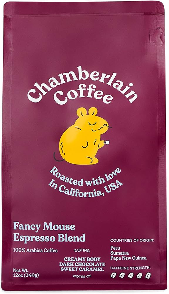 Chamberlain Coffee Fancy Mouse Espresso Blend - Extra Bold, Dark Roast Ground Coffee Beans with N... | Amazon (US)